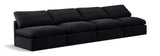 Indulge Black Velvet Modular Sofa 147Black-S4 Meridian Furniture