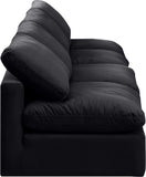 Indulge Black Velvet Modular Sofa 147Black-S4 Meridian Furniture