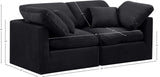 Indulge Black Velvet Modular Sofa 147Black-S70 Meridian Furniture