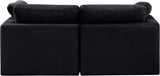 Indulge Black Velvet Modular Sofa 147Black-S70 Meridian Furniture