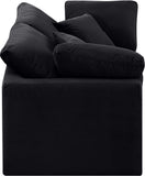 Indulge Black Velvet Modular Sofa 147Black-S70 Meridian Furniture