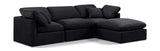 Indulge Black Velvet Modular Sectional 147Black-Sec4A Meridian Furniture