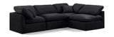 Indulge Black Velvet Modular Sectional 147Black-Sec4B Meridian Furniture