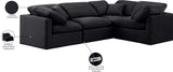 Indulge Black Velvet Modular Sectional 147Black-Sec4C Meridian Furniture