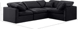 Indulge Black Velvet Modular Sectional 147Black-Sec4C Meridian Furniture