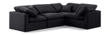 Indulge Black Velvet Modular Sectional 147Black-Sec4C Meridian Furniture