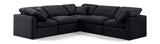 Indulge Black Velvet Modular Sectional 147Black-Sec5C Meridian Furniture