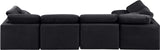 Indulge Black Velvet Modular Sectional 147Black-Sec5D Meridian Furniture