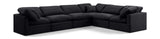 Indulge Black Velvet Modular Sectional 147Black-Sec6A Meridian Furniture