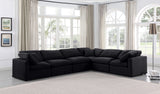 Indulge Black Velvet Modular Sectional 147Black-Sec6A Meridian Furniture