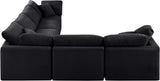 Indulge Black Velvet Modular Sectional 147Black-Sec6A Meridian Furniture