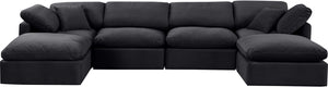 Indulge Black Velvet Modular Sectional 147Black-Sec6B Meridian Furniture
