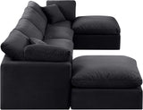 Indulge Black Velvet Modular Sectional 147Black-Sec6B Meridian Furniture