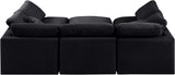 Indulge Black Velvet Modular Sectional 147Black-Sec6C Meridian Furniture