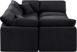 Indulge Black Velvet Modular Sectional 147Black-Sec6C Meridian Furniture