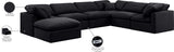 Indulge Black Velvet Modular Sectional 147Black-Sec7A Meridian Furniture