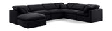 Indulge Black Velvet Modular Sectional 147Black-Sec7A Meridian Furniture