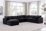 Indulge Black Velvet Modular Sectional 147Black-Sec7A Meridian Furniture