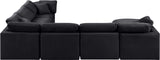 Indulge Black Velvet Modular Sectional 147Black-Sec7A Meridian Furniture