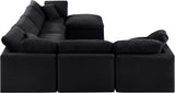 Indulge Black Velvet Modular Sectional 147Black-Sec7A Meridian Furniture