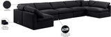 Indulge Black Velvet Modular Sectional 147Black-Sec7B Meridian Furniture