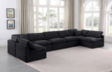 Indulge Black Velvet Modular Sectional 147Black-Sec7B Meridian Furniture