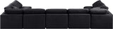 Indulge Black Velvet Modular Sectional 147Black-Sec7B Meridian Furniture