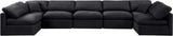 Indulge Black Velvet Modular Sectional 147Black-Sec7B Meridian Furniture