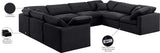 Indulge Black Velvet Modular Sectional 147Black-Sec8A Meridian Furniture