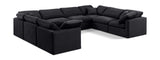 Indulge Black Velvet Modular Sectional 147Black-Sec8A Meridian Furniture