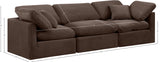 Indulge Brown Velvet Modular Sofa 147Brown-S105 Meridian Furniture