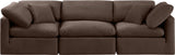 Indulge Brown Velvet Modular Sofa 147Brown-S105 Meridian Furniture