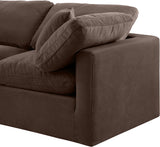 Indulge Brown Velvet Modular Sofa 147Brown-S105 Meridian Furniture