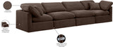 Indulge Brown Velvet Modular Sofa 147Brown-S140 Meridian Furniture