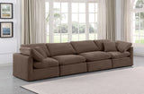 Indulge Brown Velvet Modular Sofa 147Brown-S140 Meridian Furniture