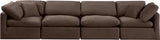 Indulge Brown Velvet Modular Sofa 147Brown-S140 Meridian Furniture