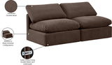 Indulge Brown Velvet Modular Sofa 147Brown-S2 Meridian Furniture