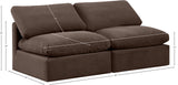 Indulge Brown Velvet Modular Sofa 147Brown-S2 Meridian Furniture