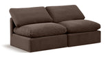 Indulge Brown Velvet Modular Sofa 147Brown-S2 Meridian Furniture