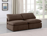 Indulge Brown Velvet Modular Sofa 147Brown-S2 Meridian Furniture