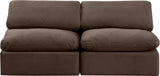 Indulge Brown Velvet Modular Sofa 147Brown-S2 Meridian Furniture