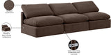 Indulge Brown Velvet Modular Sofa 147Brown-S3 Meridian Furniture