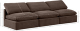 Indulge Brown Velvet Modular Sofa 147Brown-S3 Meridian Furniture