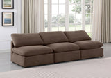 Indulge Brown Velvet Modular Sofa 147Brown-S3 Meridian Furniture