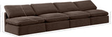 Indulge Brown Velvet Modular Sofa 147Brown-S4 Meridian Furniture