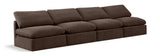 Indulge Brown Velvet Modular Sofa 147Brown-S4 Meridian Furniture