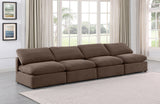 Indulge Brown Velvet Modular Sofa 147Brown-S4 Meridian Furniture