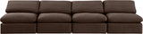 Indulge Brown Velvet Modular Sofa 147Brown-S4 Meridian Furniture