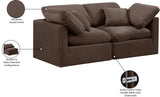 Indulge Brown Velvet Modular Sofa 147Brown-S70 Meridian Furniture