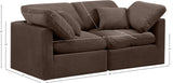 Indulge Brown Velvet Modular Sofa 147Brown-S70 Meridian Furniture